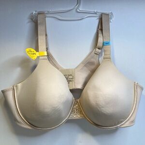 46C Vanity Fair 76380 Beauty Back Smoothing Underwire T-Shirt Bra Nude New